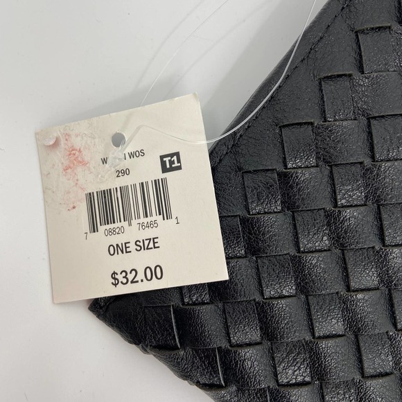 New Falls Creek Woven Crossbody Small Handbag Zip Top Credit Card Slots Black - Picture 6 of 10